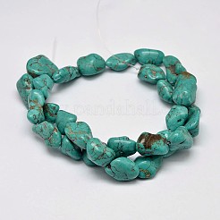 Dyed Nuggets Natural Howlite Beads Strands&nbsp;X-G-M139-11-A