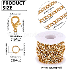 1Roll Aluminium Curb Chains&nbsp;CHA-BM0001-05G