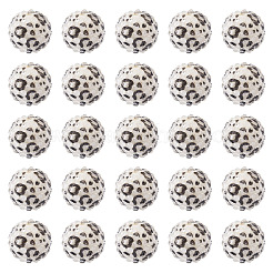 30Pcs Round Resin Rhinestone Beads&nbsp;OACR-TA0004-28A