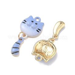 Spray Painted Alloy Enamel Pendants&nbsp;ENAM-K076-38G-03