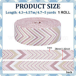 Vintage Jacquard Polyester Ribbon&nbsp;OCOR-WH0111-143