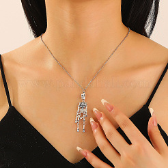 Punk Style Skeleton Skull Alloy Pendant Necklaces&nbsp;WH-WGF5A97-01