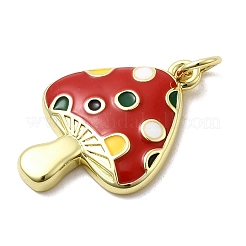 Brass Enamel Pendants&nbsp;KK-P338-12G-01