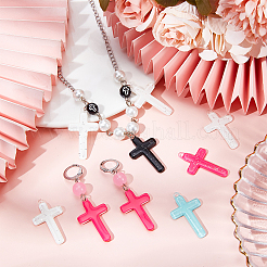 30Pcs 5 Colors Opaque Acrylic Pendants&nbsp;OACR-SC0001-35