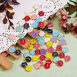 120Pcs 12 Colors Golden Plated Alloy Charms&nbsp;ENAM-SZ0001-64J