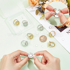DIY Blank Dome 304 Stainless Steel Open Cuff Ring Making Kit&nbsp;DIY-UN0055-83