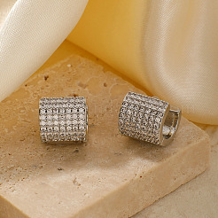 Brass C-shaped Hoop Earrings&nbsp;TR4286