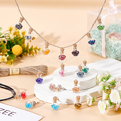DIY Apple Shape Wish Bottle Pendant Decorations Making Kit&nbsp;DIY-DC0001-72