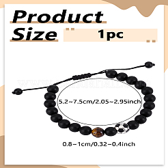 1Pc Sports Theme Glass Round Beads Braided Bead Bracelets for Unisex&nbsp;BJEW-LP0003-67A