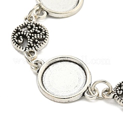 Antique Silver Plated Alloy Link Chain Bracelet Making&nbsp;MAK-K023-02A-AS