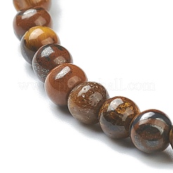 Natural Tiger Eye Beaded Stretch Bracelets&nbsp;BJEW-D446-A-29