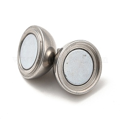 Tarnish Resistant 304 Stainless Steel Magnetic Clasps with Loops&nbsp;STAS-K006-12mm-04C