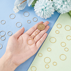36Pcs 3 Style 201 Stainless Steel Linking Rings&nbsp;STAS-BC0003-60