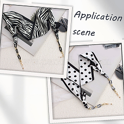 2Pcs 2 Colors Polyester & Acrylic Eyeglasses Chains&nbsp;AJEW-SP0006-02B