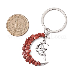 Synthetic Turquoise & Natural Red Jasper White Moonstone Citrine Lapis Lazuli Rose Quartz Keychain&nbsp;KEYC-JKC00969