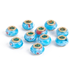 Faceted Glass European Beads&nbsp;GPDL-E004-03A