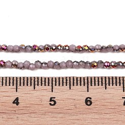 Electroplate Glass Beads Stradns&nbsp;EGLA-H114-01C