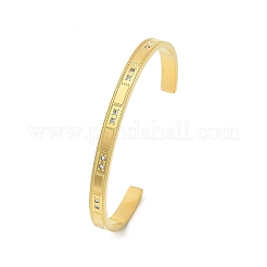 304 Stainless Steel Cuff Bangles&nbsp;BJEW-P348-02F-G