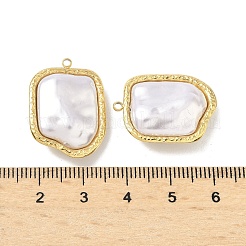 304 Stainless Steel with ABS Plastic Pearl Pendants&nbsp;STAS-G371-01G-04