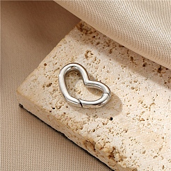 2Pcs 925 Sterling Silver Spring Gate Rings&nbsp;STER-BBC0008-95