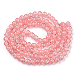 Baking Paint Crackle Glass Bead Strands&nbsp;DGLA-Q023-8mm-YS9-A