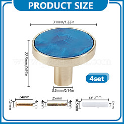 4 Bags Round Zinc Alloy Acrylic Drawer Pull Handles&nbsp;FIND-DR0001-85D