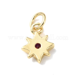 Rack Plating Brass Micro Pave Cubic Zirconia Charms&nbsp;KK-F852-02G