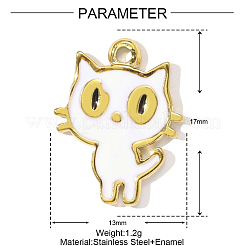 304 Stainless Steel Enamel Pendants&nbsp;STAS-OY001-52G