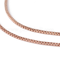 304 Stainless Steel Box Chain Necklaces for Men Women&nbsp;NJEW-G091-01RG