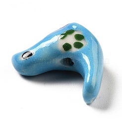 Handmade Printed Porcelain Beads&nbsp;PORC-F005-04F