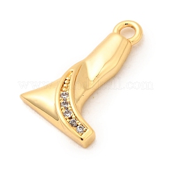 Brass Micro Pave Cubic Zirconia Pendants&nbsp;KK-C117-12G-L