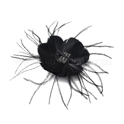 Bridal Wedding Mesh Feather Fascinator Hats Hair Chips&nbsp;OHAR-XCP0001-13