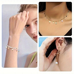 100Pcs 10 Colors Glass Pendants&nbsp;PALLOY-YW00100
