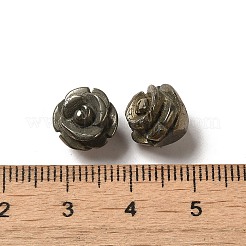 Natural Pyrite Carved Flower Scattered Beads&nbsp;G-O156-B-32