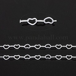 Spray Painted Brass Heart Link Chains&nbsp;CHC-M021-05J