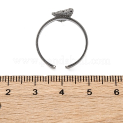201 Stainless Steel Open Cuff Rings for Women&nbsp;RJEW-F172-01P