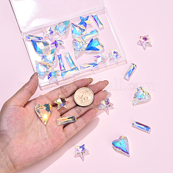 30Pcs 3 Styles Glass Pendants&nbsp;GLAA-YW0004-70