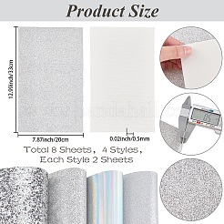 8 Sheets 4 Styles PU Leather Sheets&nbsp;DIY-CL0001-94
