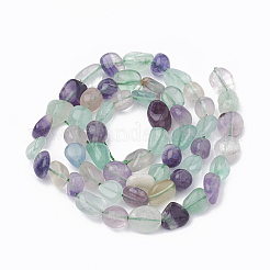 Natural Fluorite Beads Strands&nbsp;G-S331-6x8-007