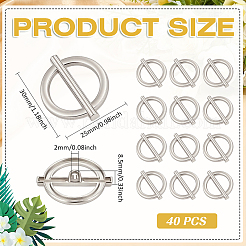 40Pcs 1-Hole Alloy Shank Buttons&nbsp;BUTT-MA0001-18P