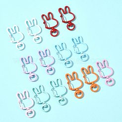 14Pcs Spray Painted Eco-Friendly Alloy Swivel Snap Hook Clasps&nbsp;FIND-FS0004-60