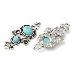 Tibetan Style Alloy Pave Imitation Turquoise Pendants&nbsp;FIND-NH0001-06AS