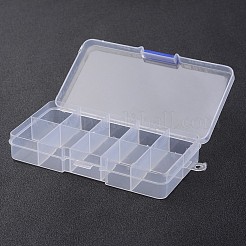Stationary 10 Compartments Rectangle Plastic Bead Storage Containers&nbsp;CON-M005-01