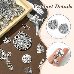 100Pcs 10 Styles Tibetan Style Alloy Pendants&nbsp;TIBEP-CJ0003-52