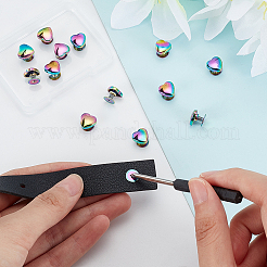 14 Sets Heart Shape Zinc Alloy Decoration Screwback Stud Rivets&nbsp;FIND-WR0007-44