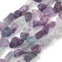 Raw Rough Natural Fluorite Beads Strands&nbsp;G-M453-C06