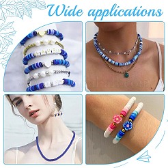 2 Strands Flat Round Handmade Polymer Clay Beads&nbsp;CLAY-SC0001-54A