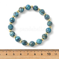 Round Electroplated Natural Druzy Geode Crystal Beaded Bracelets&nbsp;BJEW-JB13924