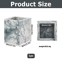 Rectangle Marble Storage Holder for Bathroom&nbsp;AJEW-WH0880-74A-02