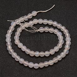 Natural White Agate Bead Strands&nbsp;G-G882-6mm-A06-7